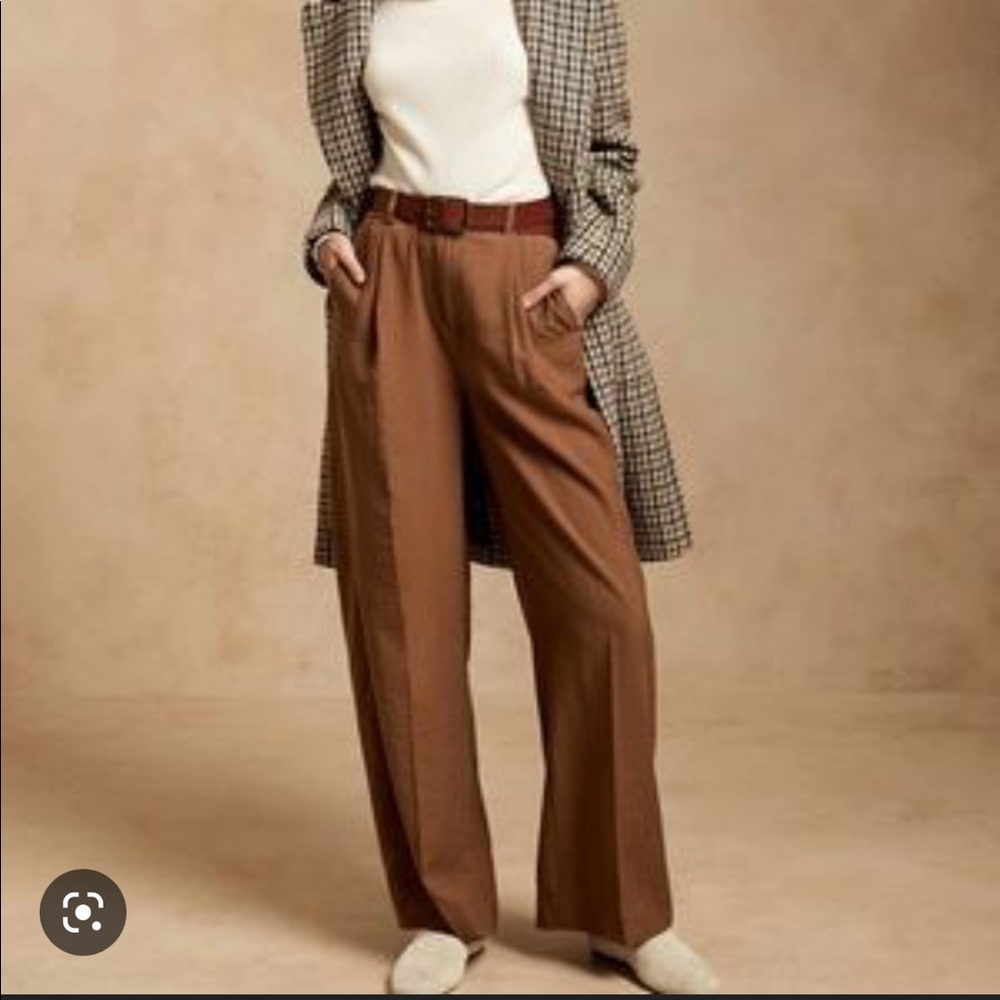 Banana Republic Brown High Rise Wide Leg Pant